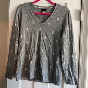 Tommy Hilfiger lightweight gray sweater sparkle